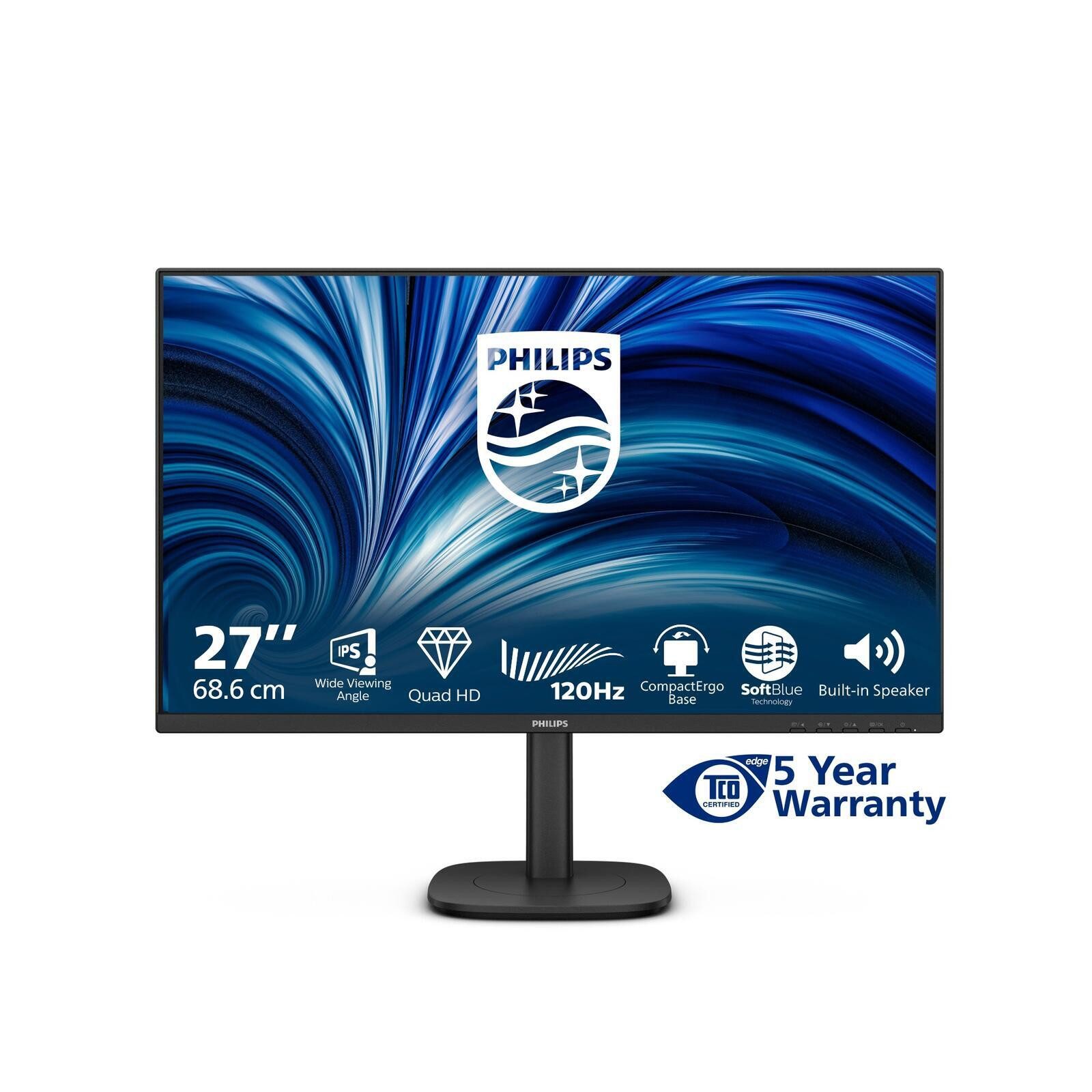 Philips 27B2N3500J/00 TFT-Monitor (2560 x 1440, 4 ms Reaktionszeit, 120 Hz, IPS Panel)