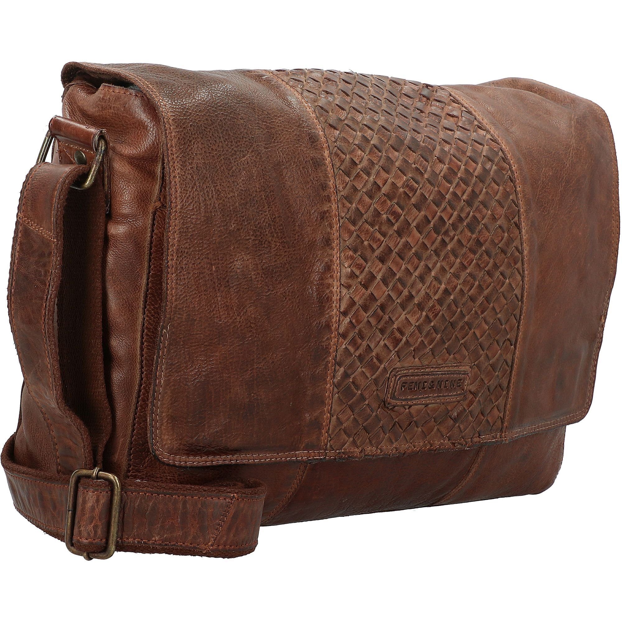 Bag Leder & Messenger Femi Nine, GreenLand Nature brown