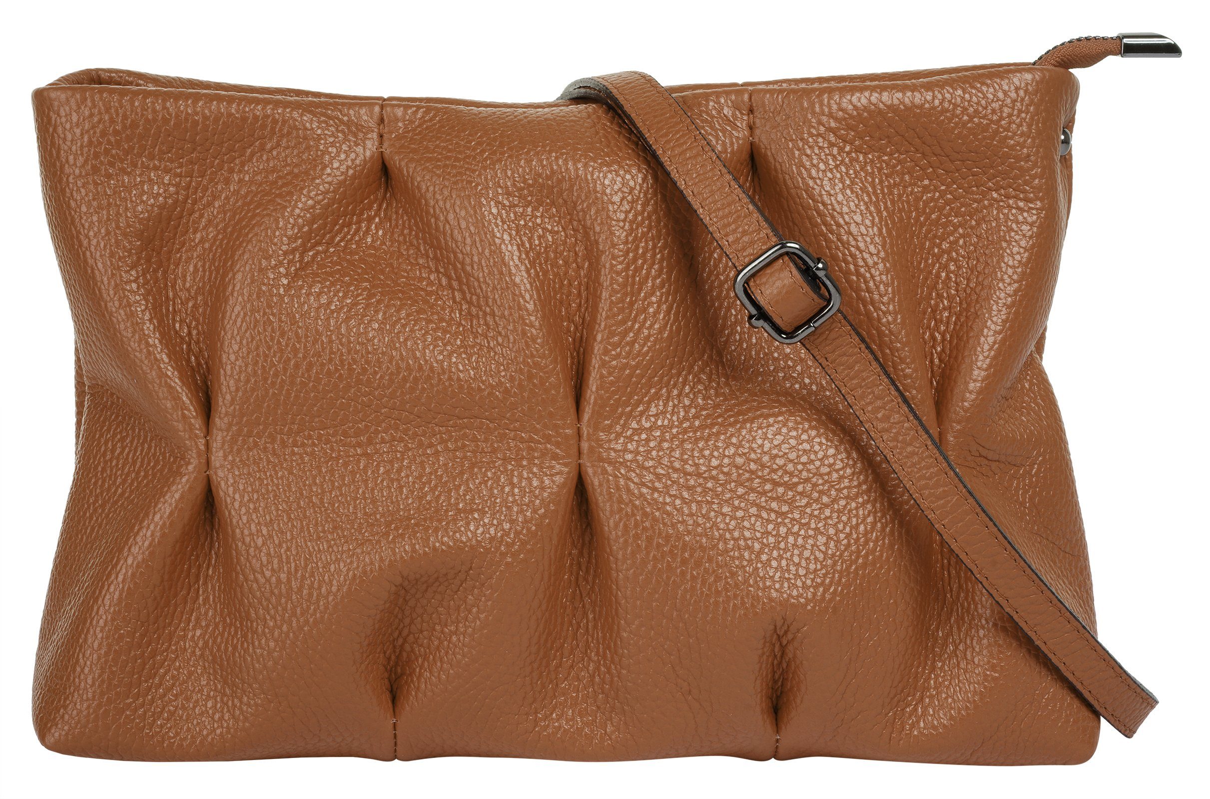 Cluty Umhängetasche, echt Leder, Made in Italy