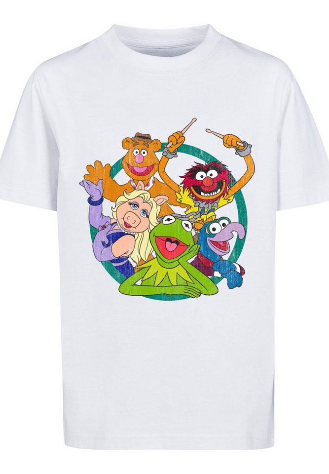 F4NT4STIC T-Shirt Disney Die Muppets Group Circle Print, Sehr weicher  Baumwollstoff mit hohem Tragekomfort