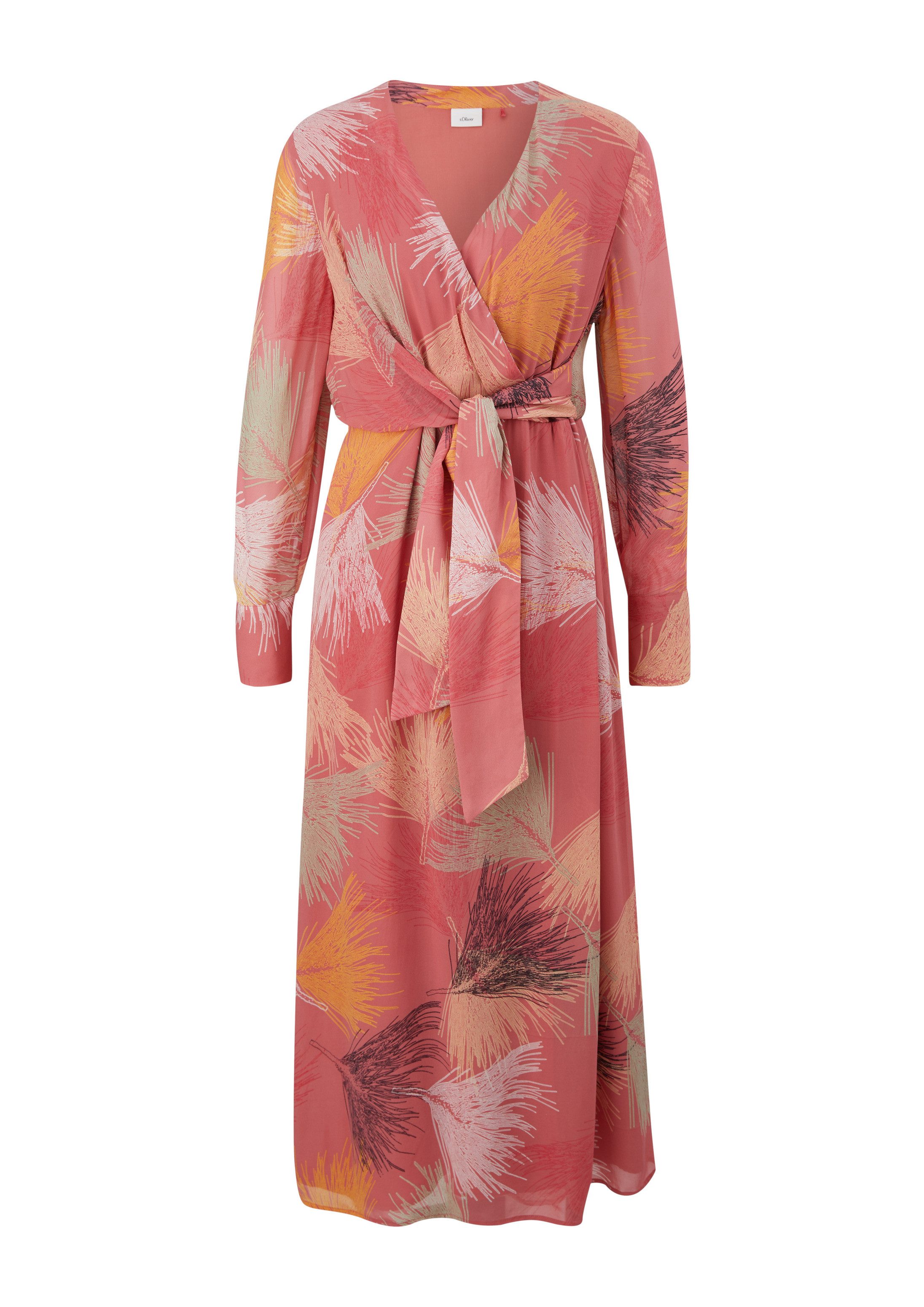 s.Oliver Maxikleid Kleid Kleid in Wickeloptik