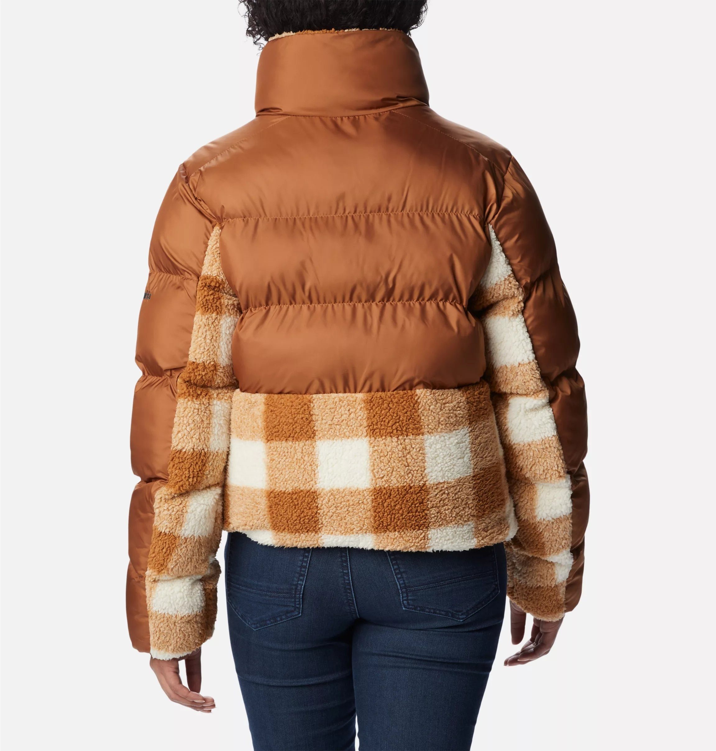 Winterjacke / Sherpa Check Hybrid Puffer Point Camel Camel Columbia Jacket Columbia Brown Brown Leadbetter