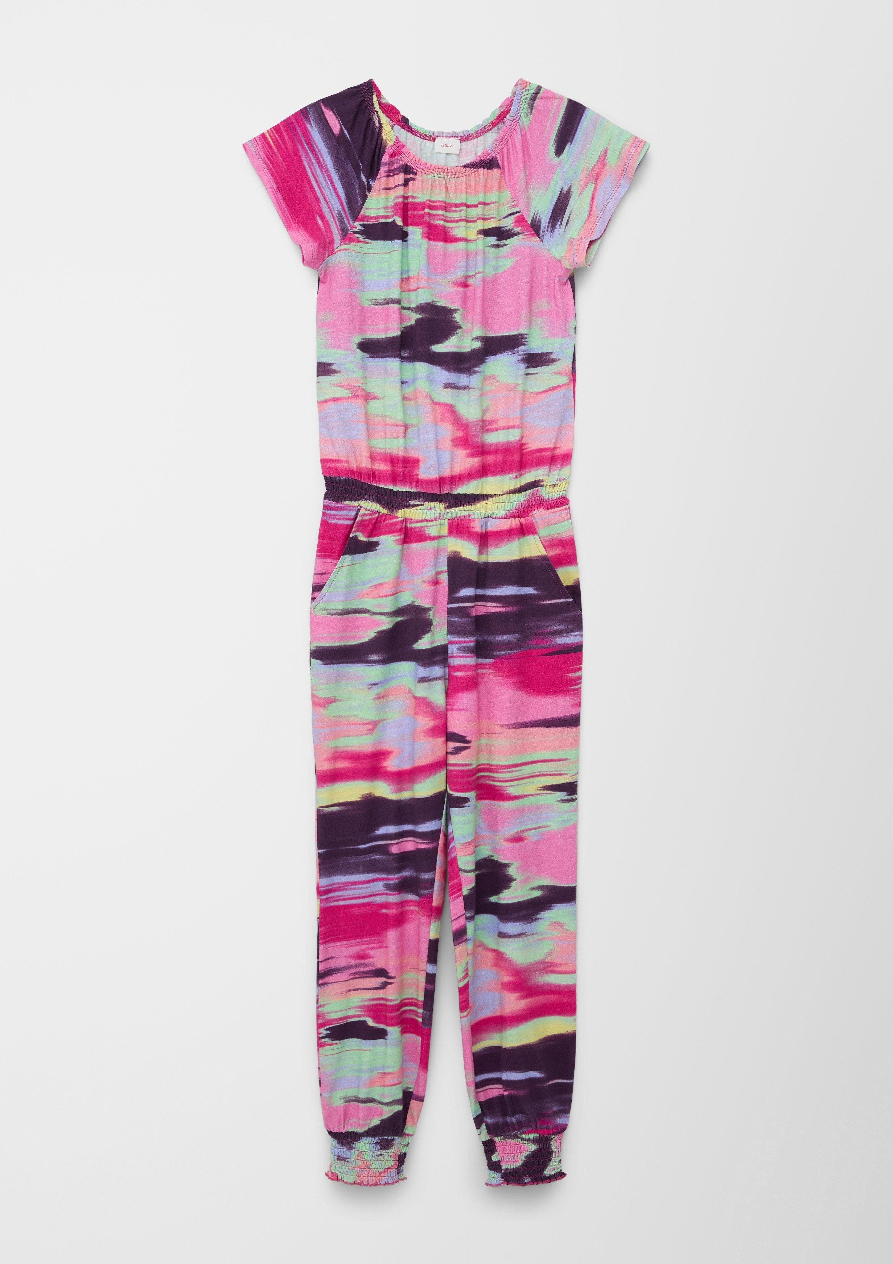 Smok-Detail Overall Print Overall abstraktem s.Oliver mit