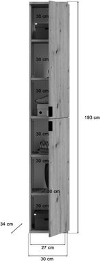 INOSIGN Garderoben-Set Trondheim, (Set, 4-St), Diele, Flur, Schranksystem, Garderobenmöbel, Set, Kombination