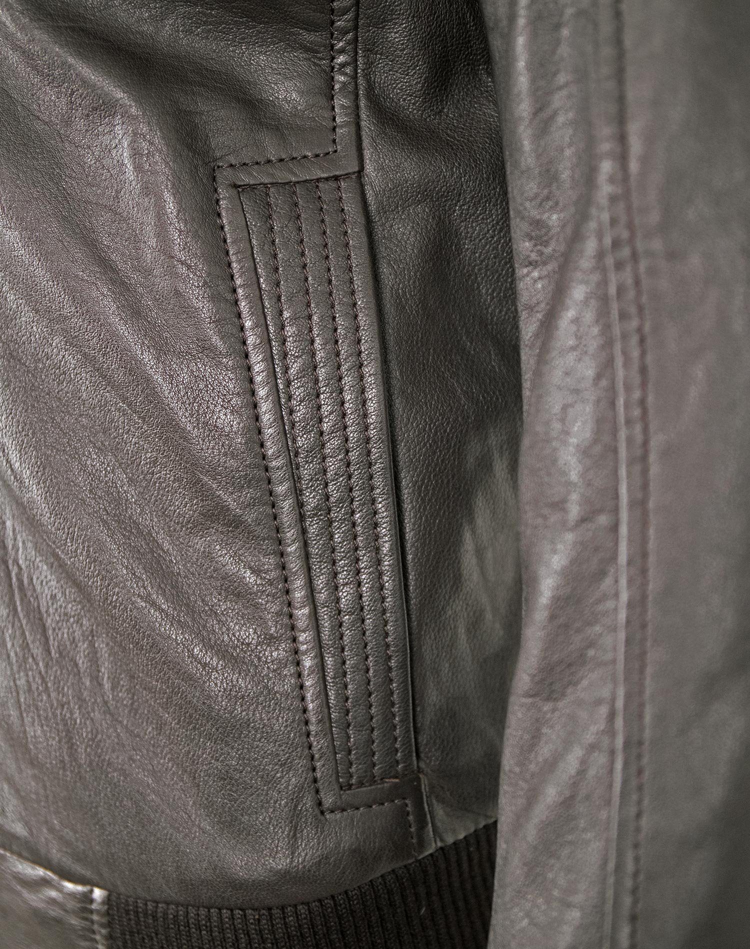 Otto Kern Lederjacke OK-101 Echtleder Herren Lederjacke Blouson Lammnappa dunkelbraun – Bild 4 von 5