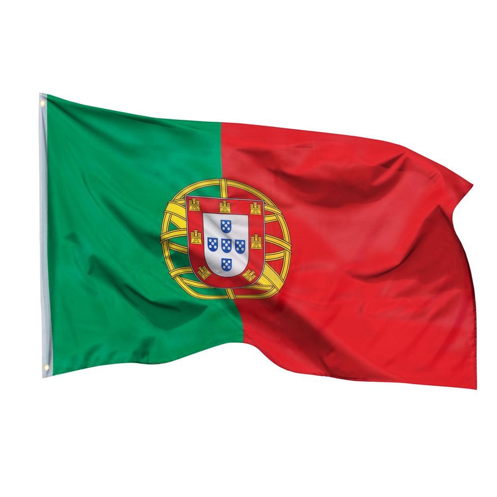 PHENO FLAGS Flagge Portugal Flagge 90 x 150 cm Portugiesische Fahne Nationalfahne (Hissflagge für Fahnenmast), Inkl. 2 Messing Ösen