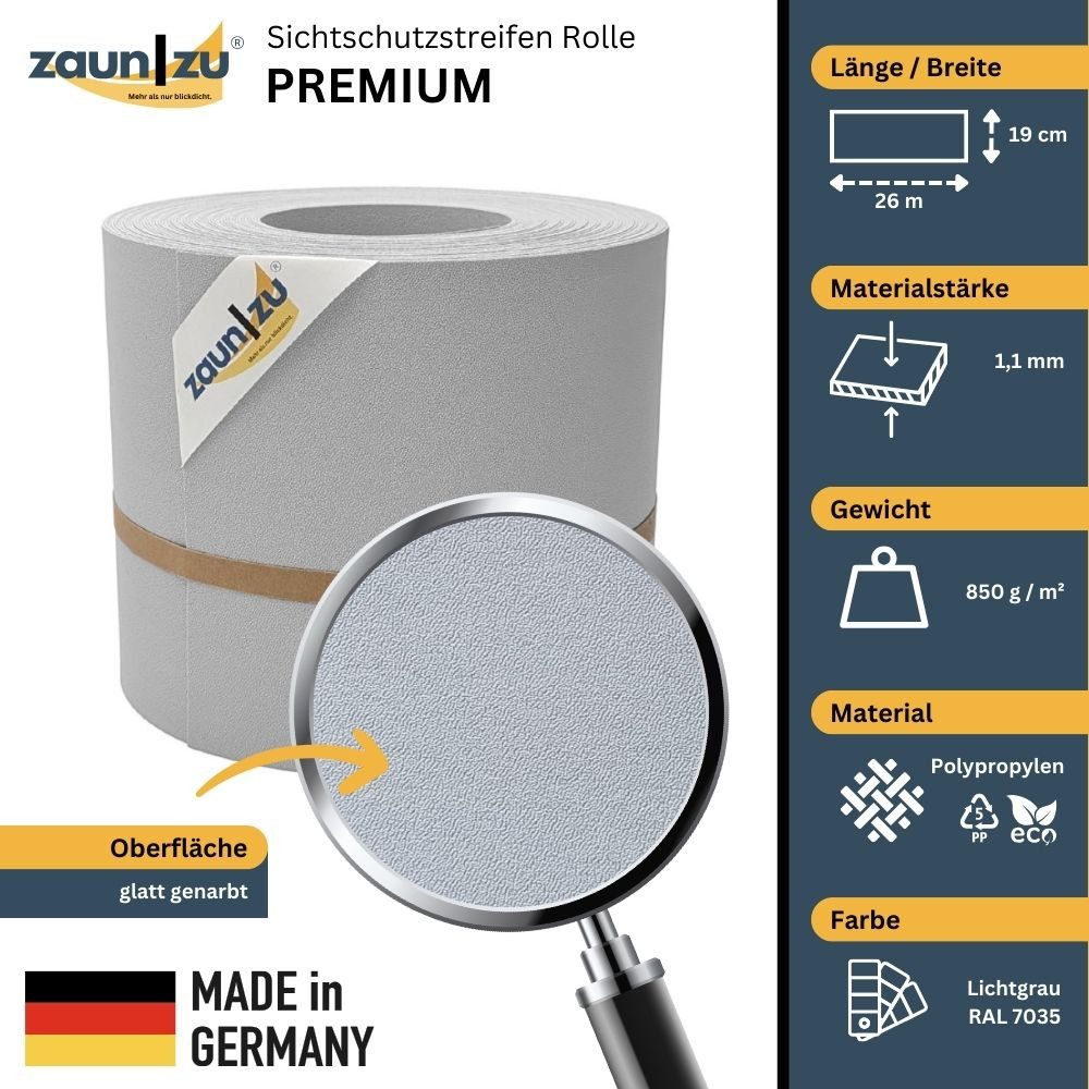 zaunzu Sichtschutzstreifen Premium für Doppelstabmatten Zaunblende günstig online kaufen