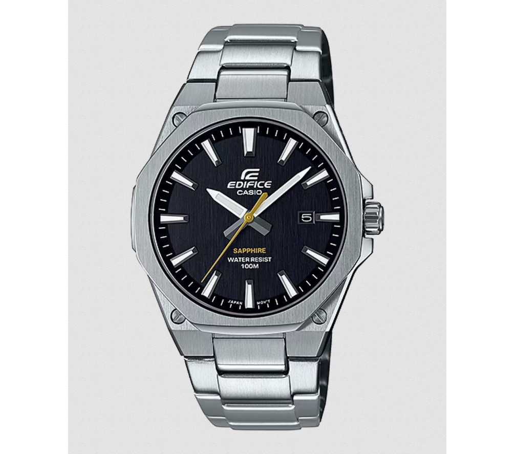 CASIO Herenuhr Edifice sehr flaches Gehäuse mit Saphirglas