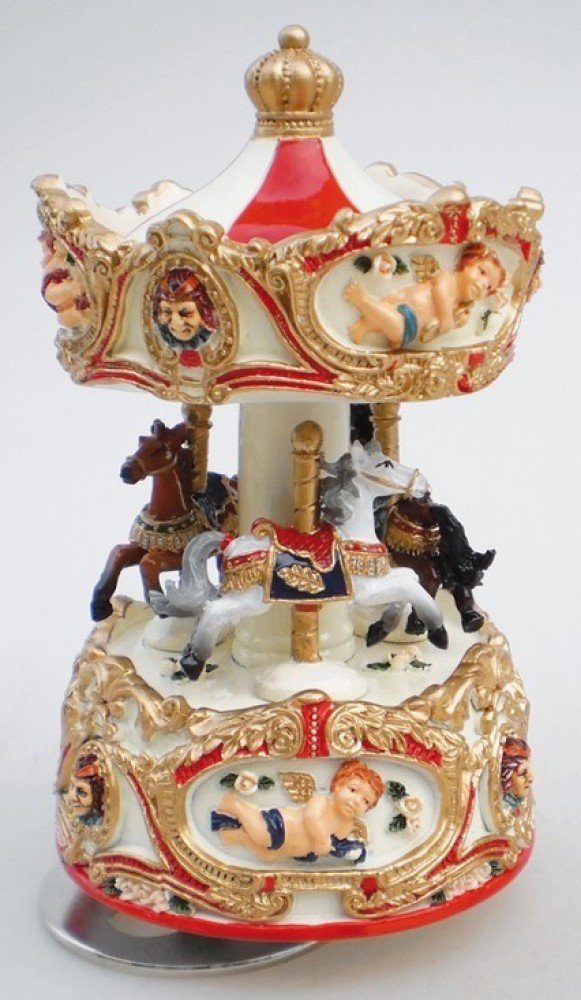 Musicboxworld Spieluhr Kleines Karussell Engel rot