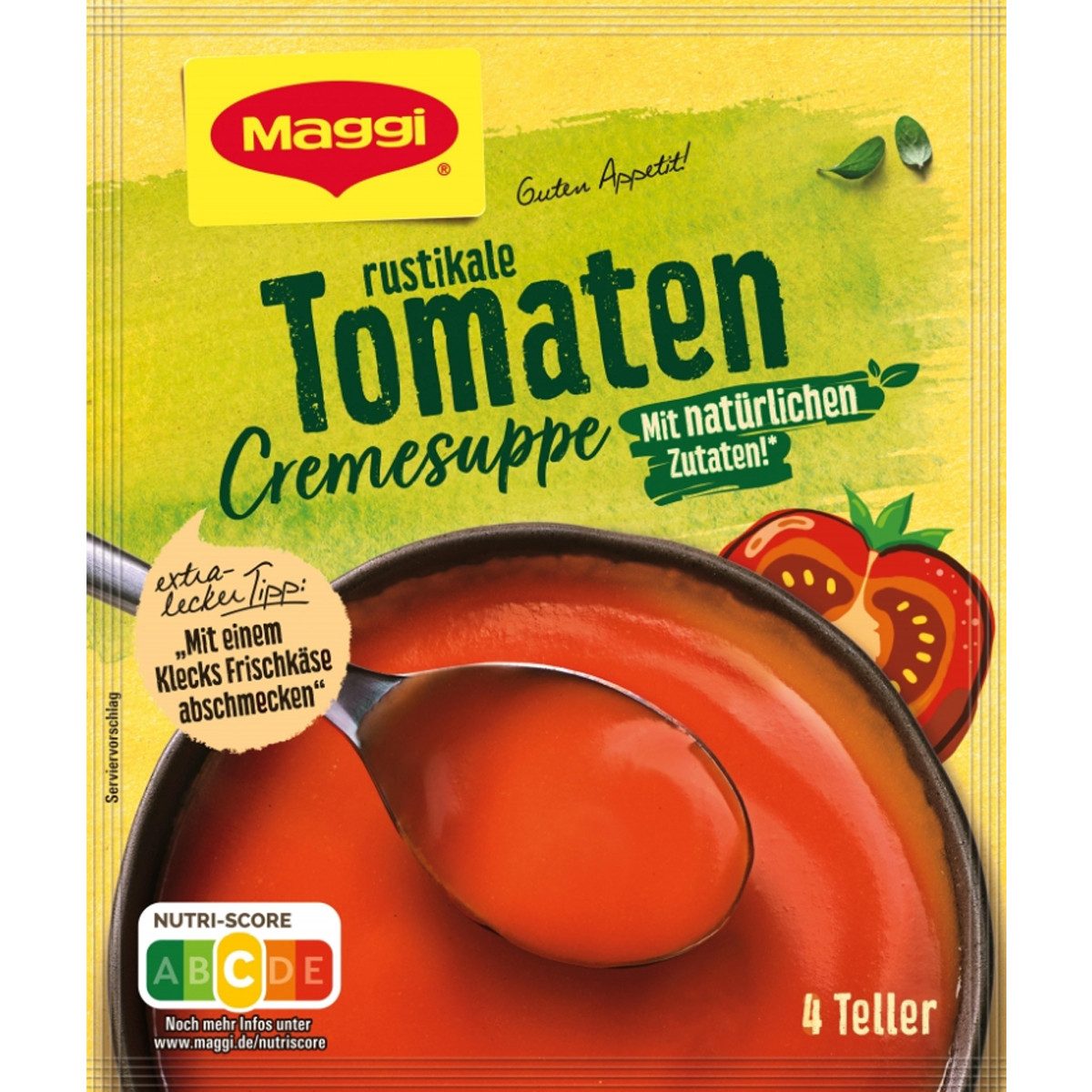 MAGGI Fertiggericht, Maggi Guten Appetit Tomaten Cremesuppe mit natürlichen Zutaten 84g