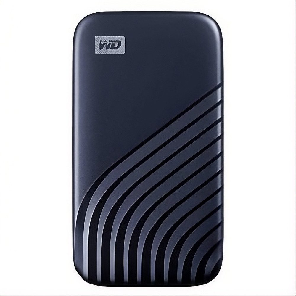 Western Digital Mobile Festplatte "My Passport SSD" 2 TB SSD-Festplatte (2000 GB) 1050 MB/S Lesegeschwindigkeit, 1000 MB/S Schreibgeschwindigkeit