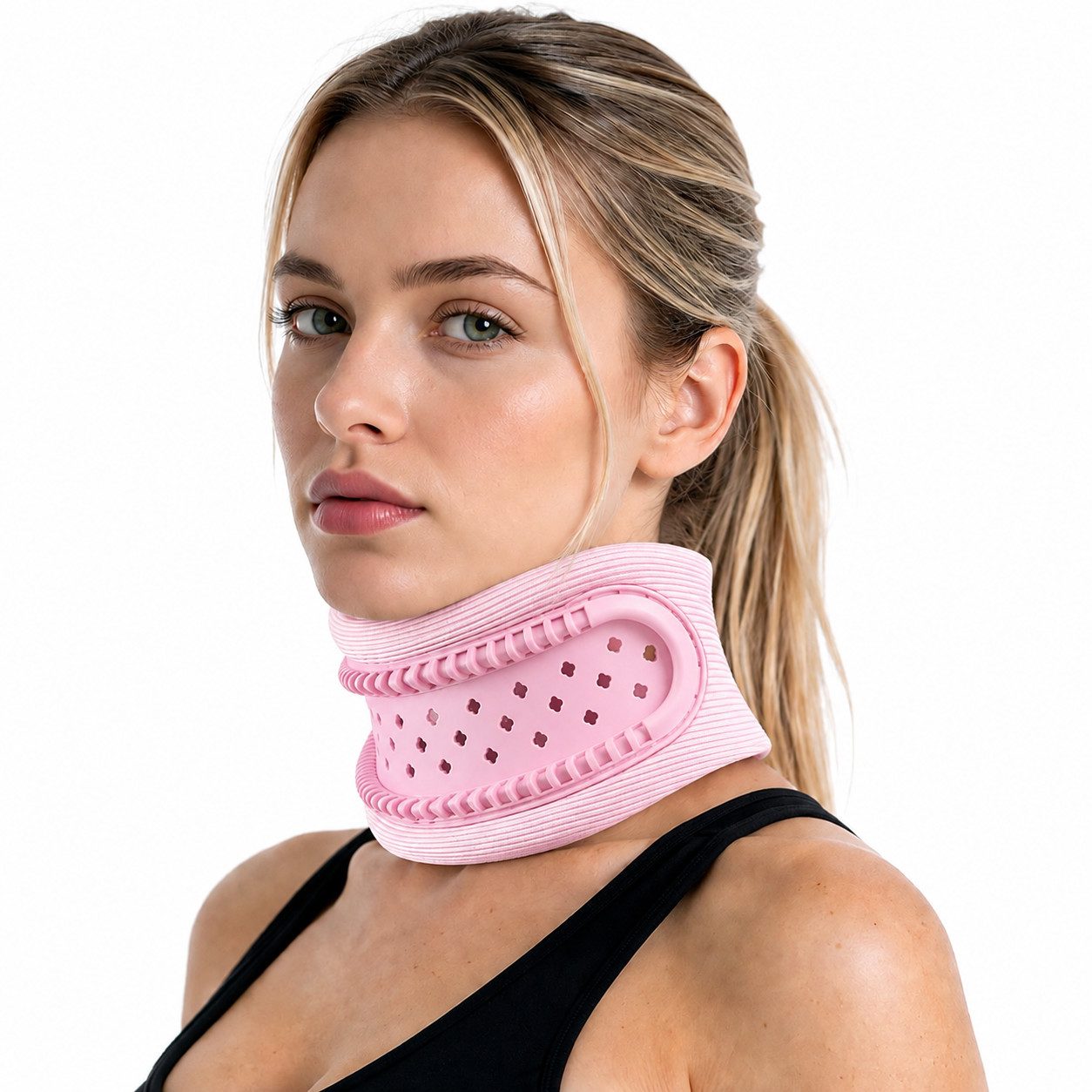 COOL-i ® Nackenbandage Halsstütze, weiche Nackenstütze verstellbar, atmungsaktiv & ergonomisch für Alltag & Komfort