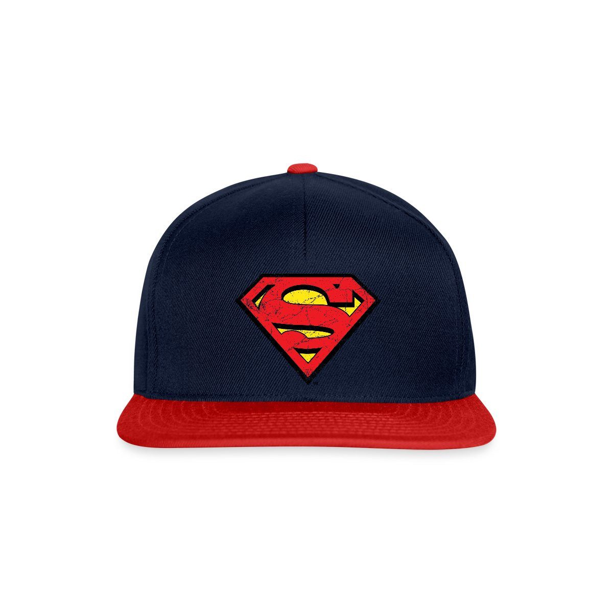 Spreadshirt Snapback Cap DC Comics Superman Logo Used Look Karneval Snapback Cap (1-St)