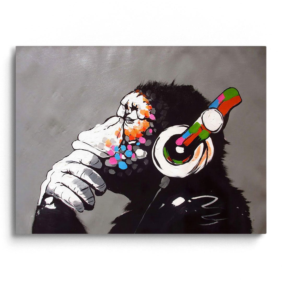 Wandbild Streetart Affe