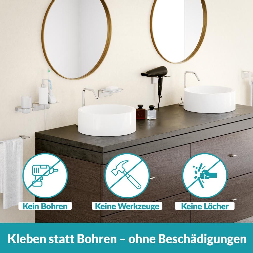 WEISSENSTEIN Haartrocknerhalter Fönhalter ohne Bohren