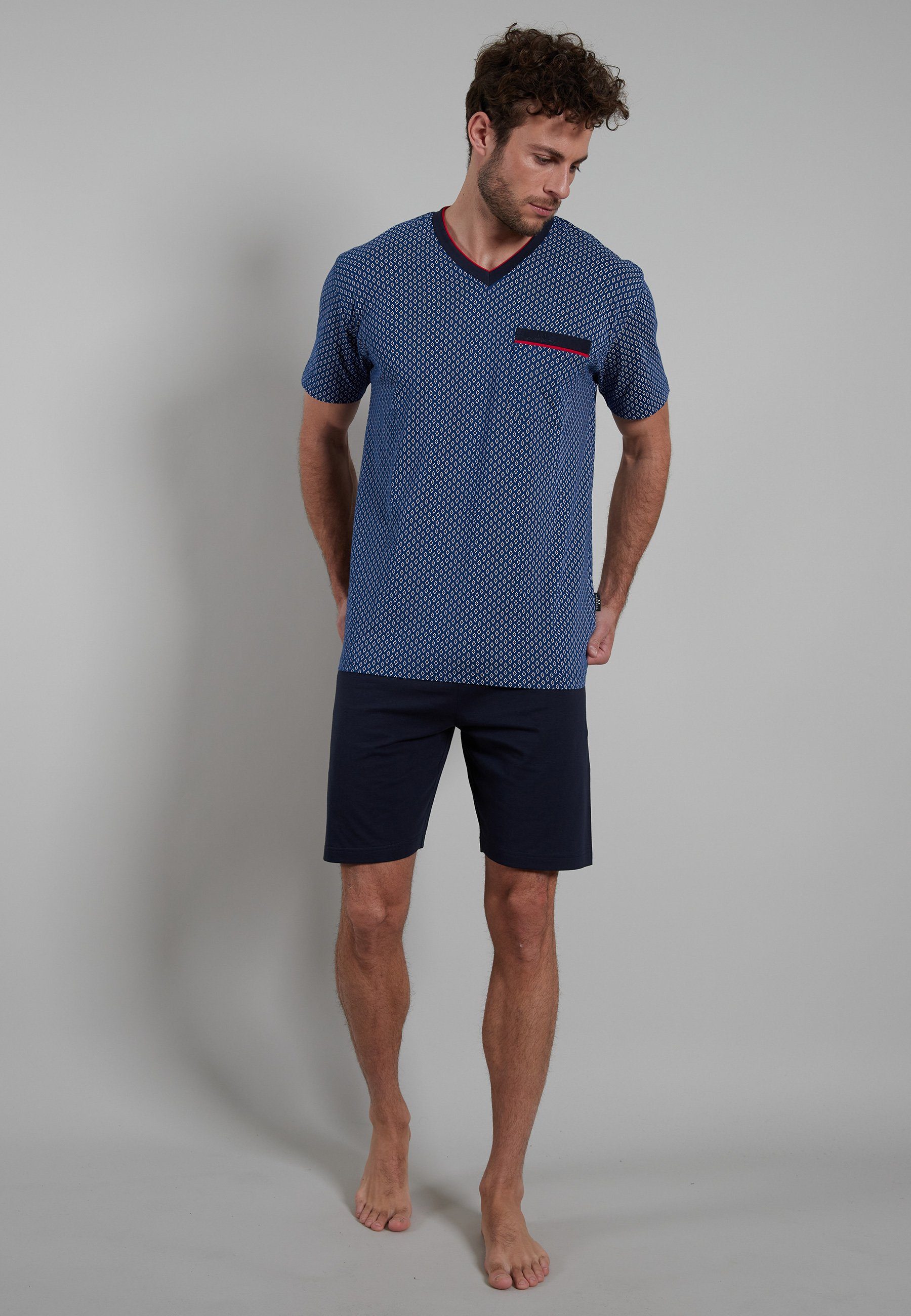 GÖTZBURG Shorty Manhattan (2 tlg) Kurzarm, V-Ausschnitt, kurze Hose, Baumwo günstig online kaufen