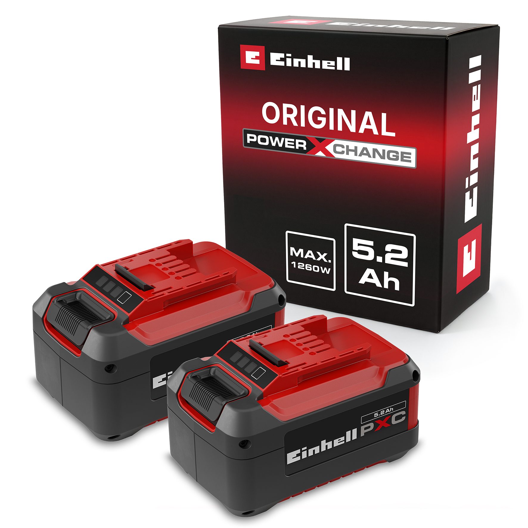 Einhell 2x 18V 5,2Ah PXC-Twinpack Akku (2 St), 18 V, 5,2 Ah