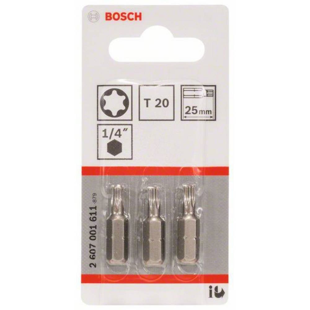 BOSCH Torx-Bit Schrauberbit Extra-Hart 3er-Pack mm, 25 T20