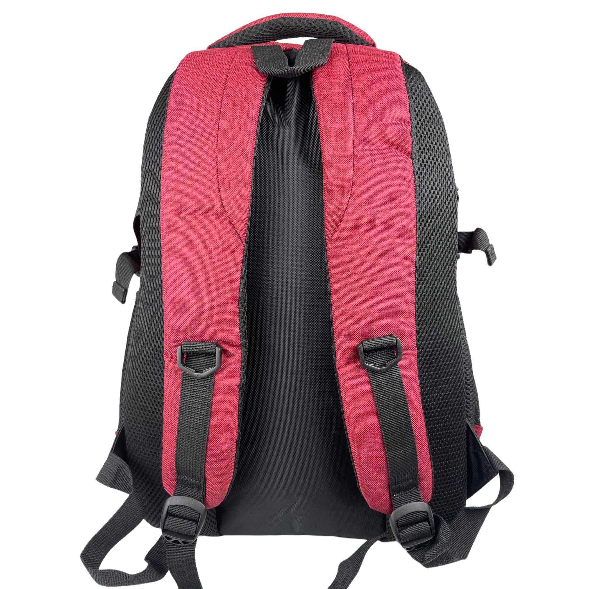 Taschen4life Schulrucksack Rucksack aus Stoff - Cityrucksack D9022, strapazierfähig und gut gepolstert, ideal für Schule, Arbeit, Sport