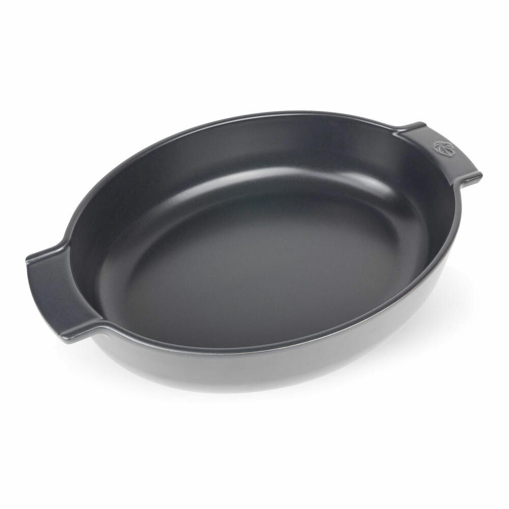 PEUGEOT Auflaufform APPOLIA 40cm Oval Schiefergrau Backofen Spülmaschi, Keramik, Keramik