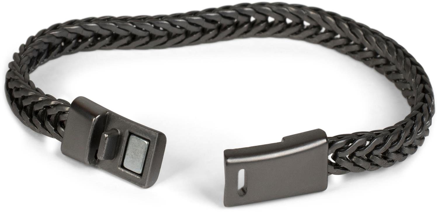 Armkette Zopfkette Magnetverschluss mit Armband (1-tlg), Anthrazit styleBREAKER