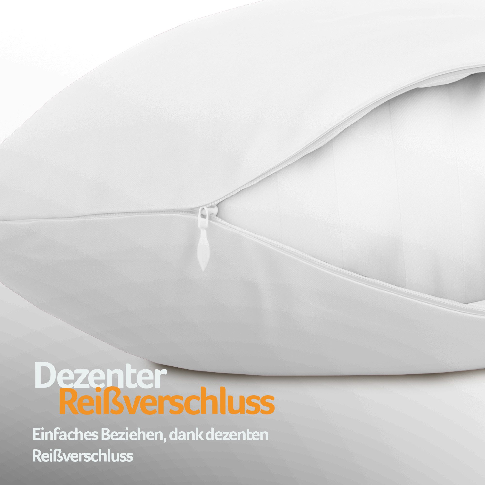 Bestlivings Kissenbezüge „Ellen“ mit Reißverschluss, Unifarben, verschiedene Größen und Farben, 100% Mikrofaser, waschbar bei 30°C