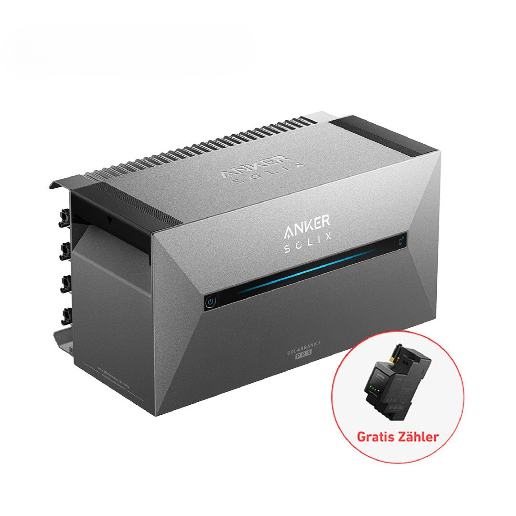 Anker Balkonkraftwerk Anker SOLIX E1600 PRO Solarspeicher für Balkonkraftwerk Solarbank, (Speicher mit integriertem Wechselrichter, All-in-One Stromspeicher), Einfache Installation, 0% MwSt.