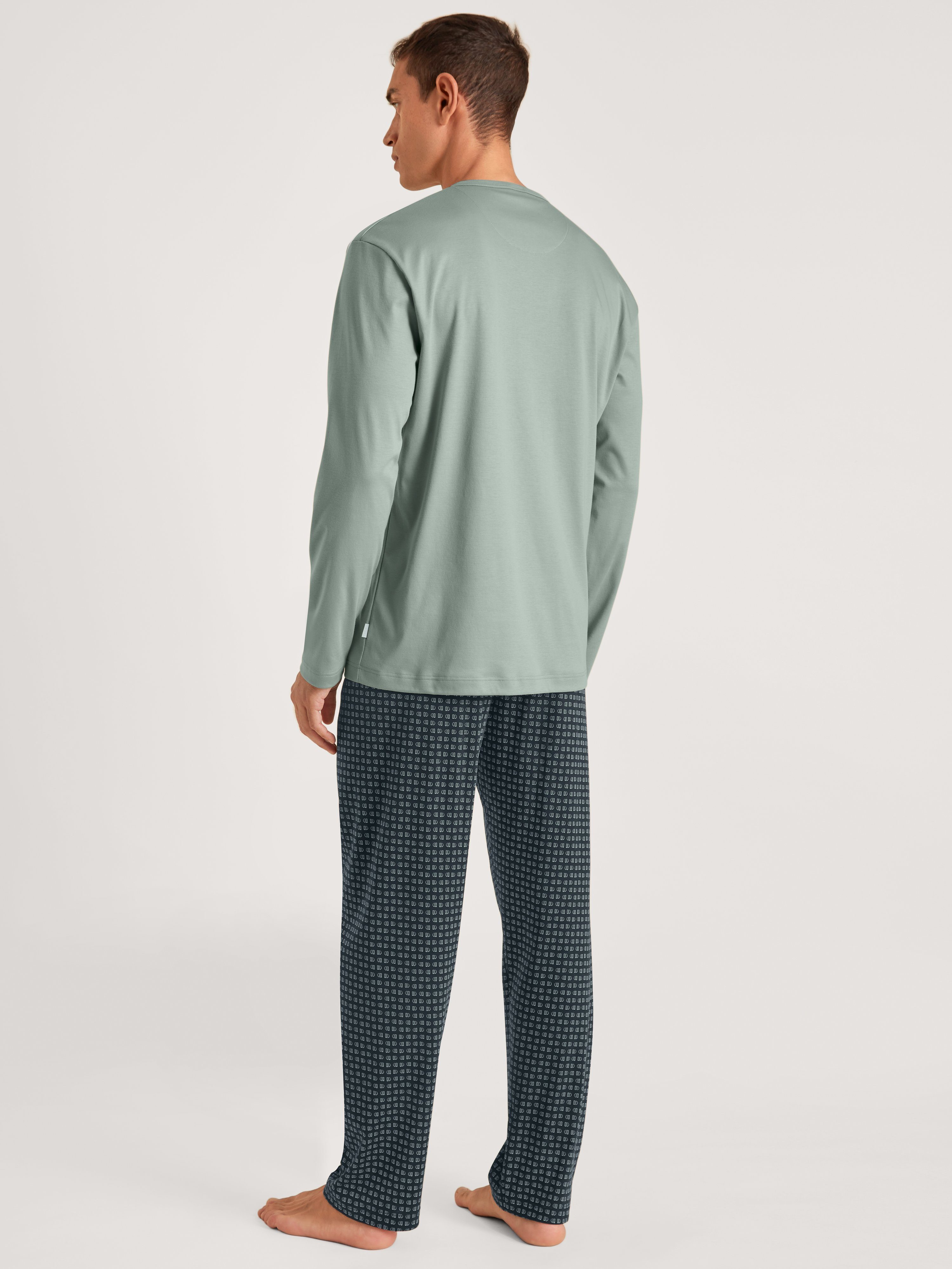 CALIDA Pyjama Calida Herrenpyjama 1 tlg., 1 Stück) 48161 (1 Stück, slate grey