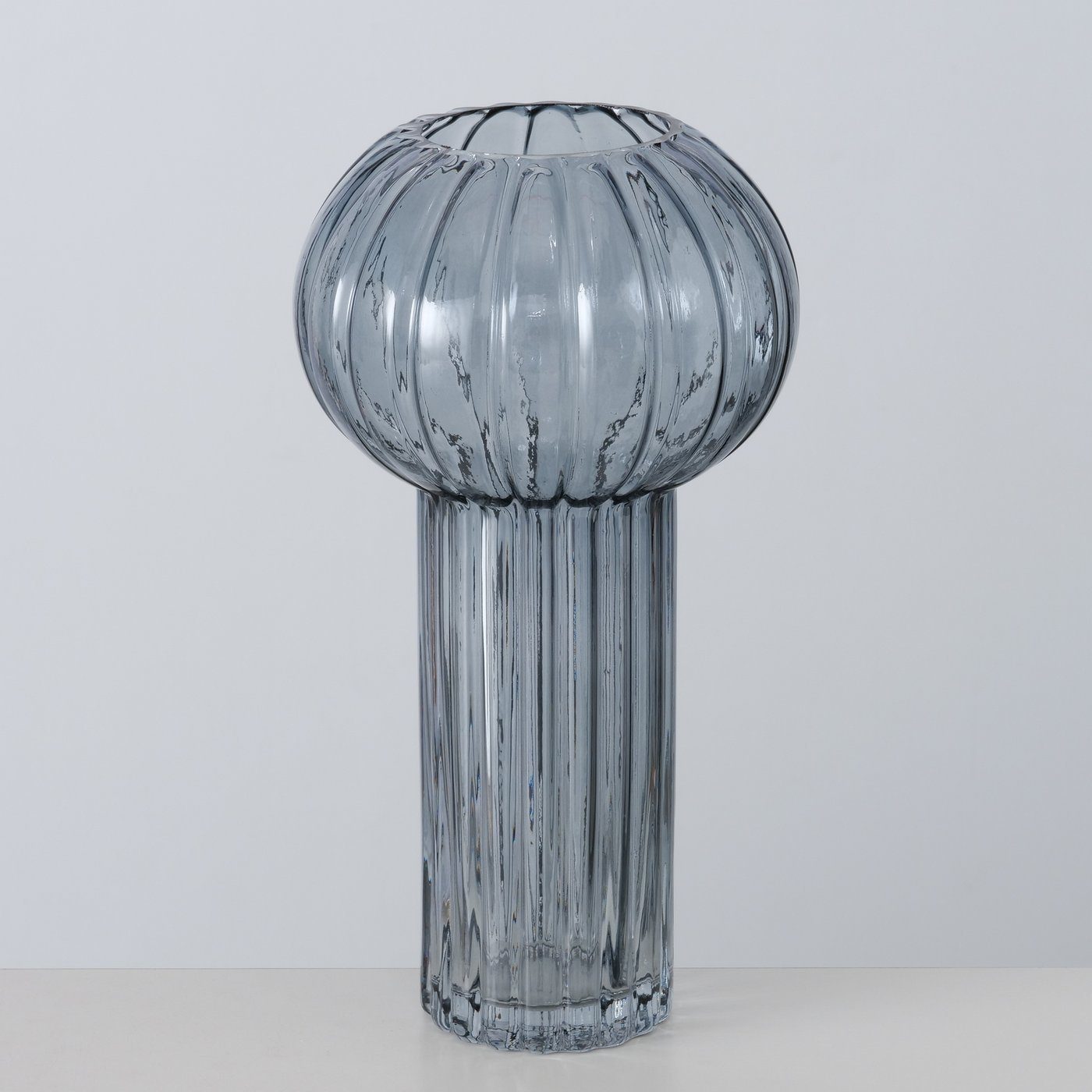 BOLTZE in aus Glas hellblau Dekovase Vase "Tower" H28cm,