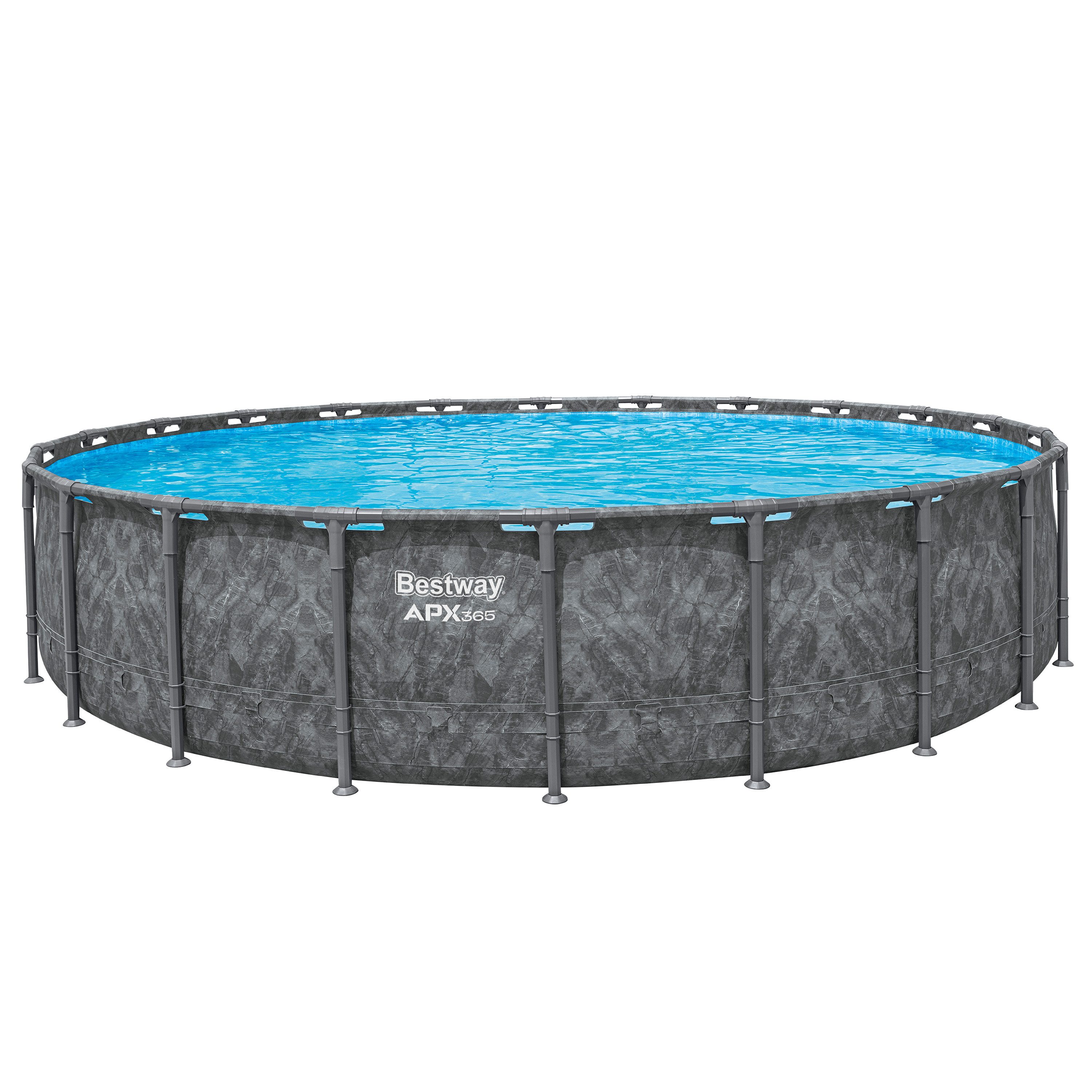 Bestway Framepool APX365 Winterfest (Packung, ohne Zubehör), Ø 671 x 132 cm