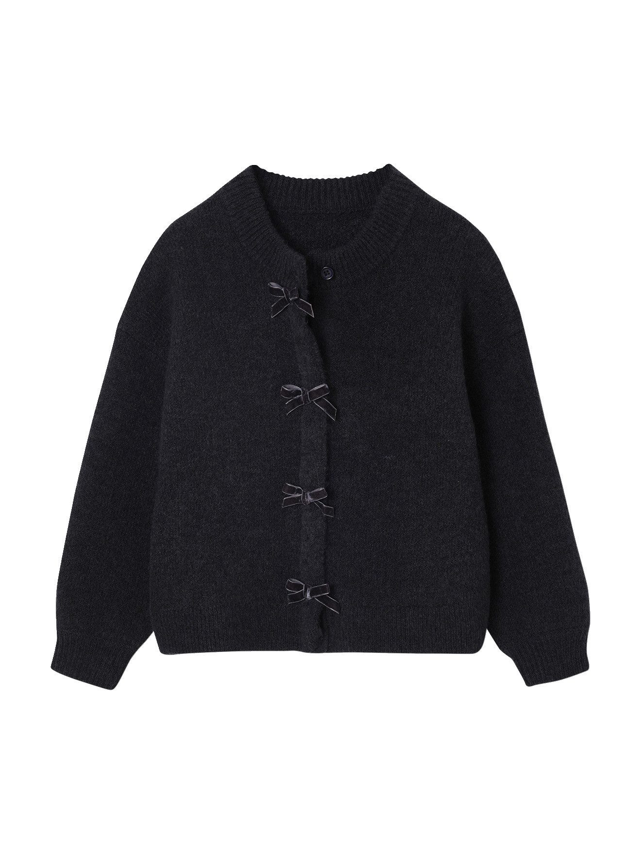 Strickjacke Strickjacke Mädchen mit Samtschleifen