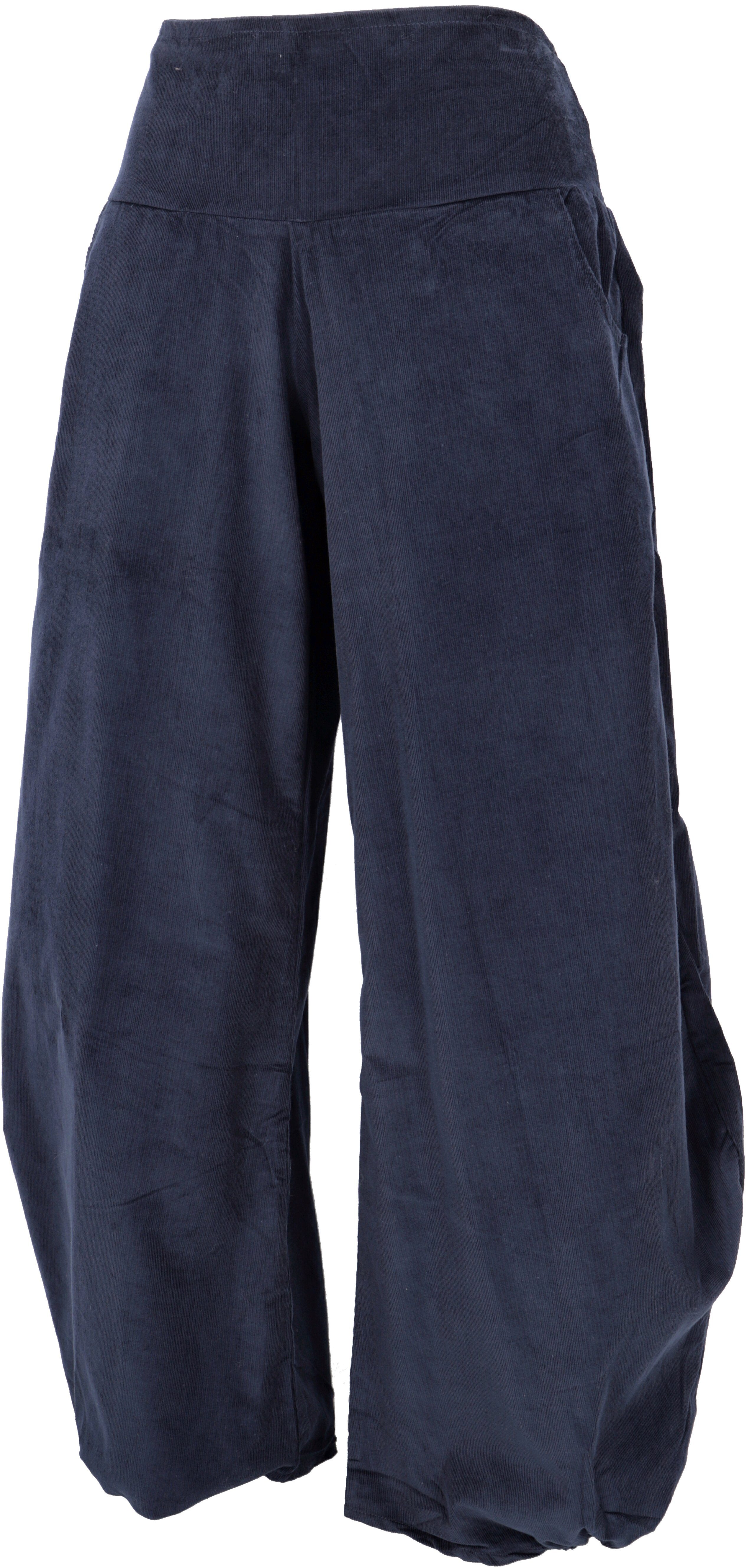 Guru-Shop Relaxhose Weite Cord Pluderhose, Feincord günstig online kaufen