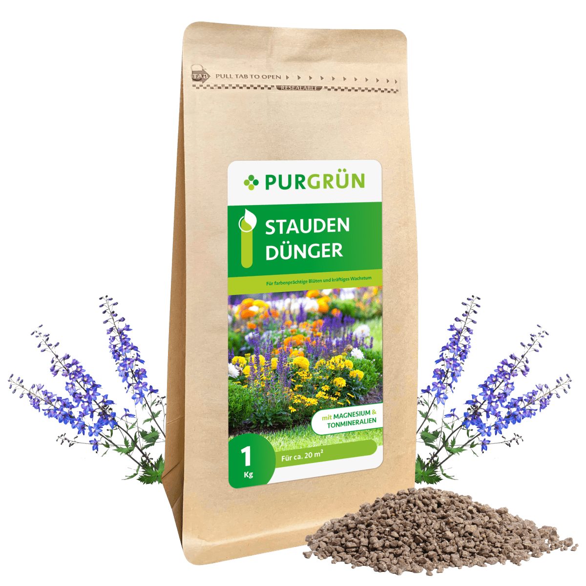 Universaldünger Purgrün Staudendünger, NPK 5+4+6, Extra Magnesium, 1 kg