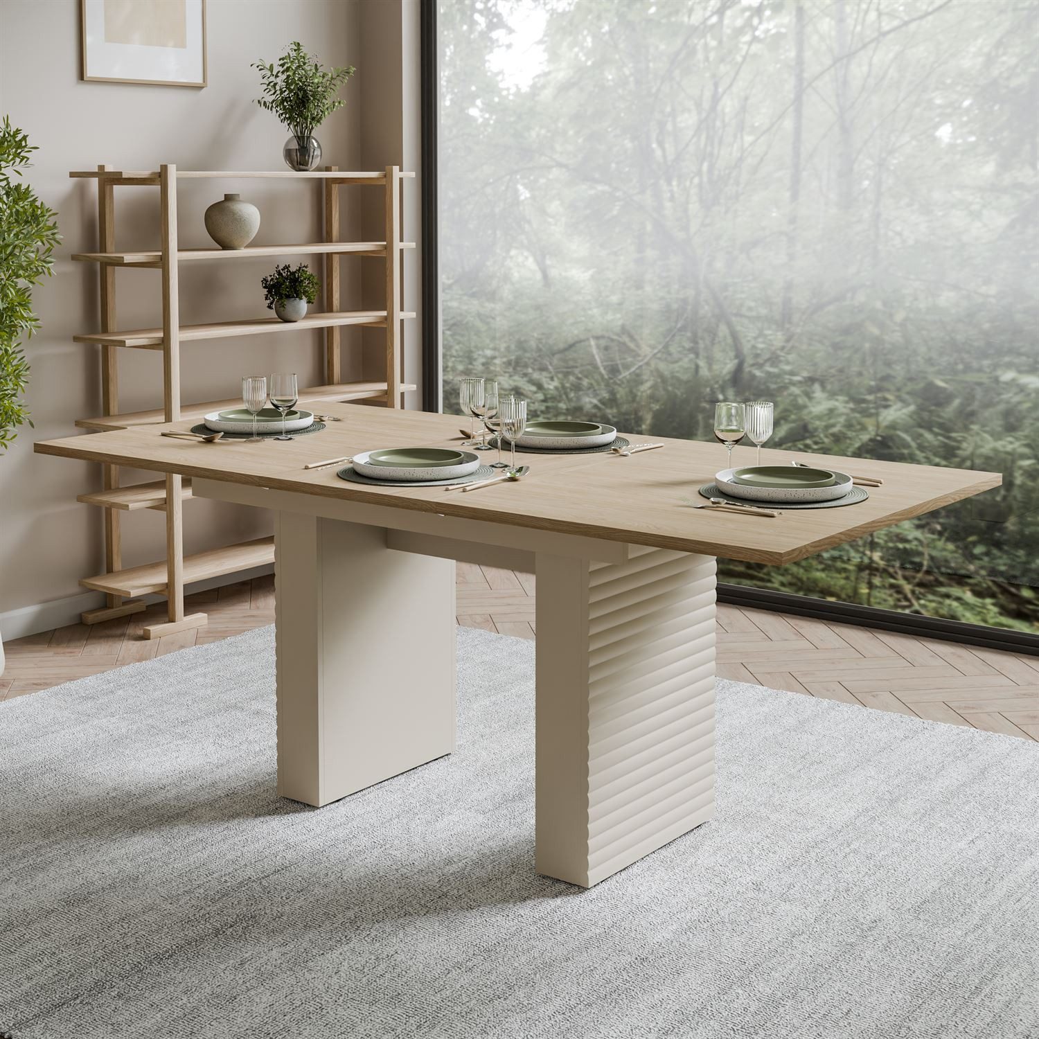 Lookway Esstisch FLORENCE 140-180 cm Ausziehbarer Tisch für Esszimmer (1x Tisch), Breite: 140-180 cm