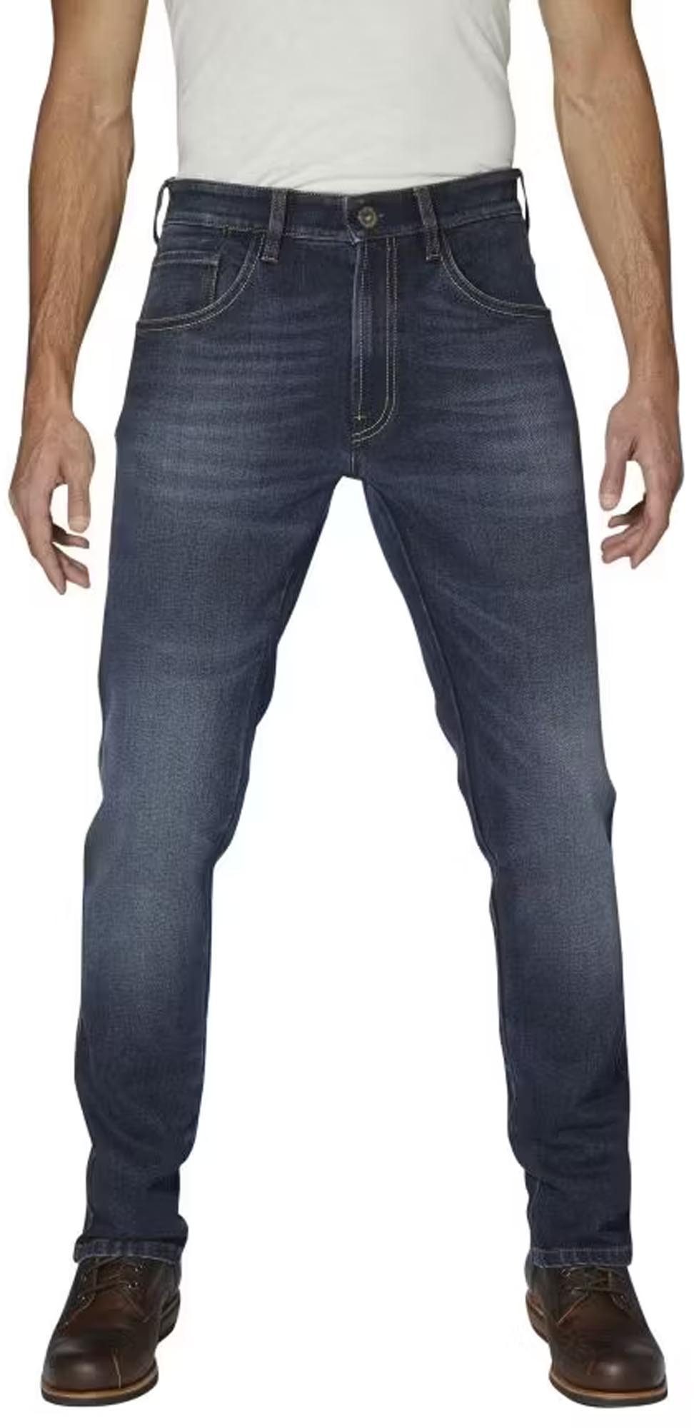Rokker Motorradhose tech Tapered Slim Blue Motorrad Jeans Hüftprotektoren enthalten,Knieprotektoren enthalten