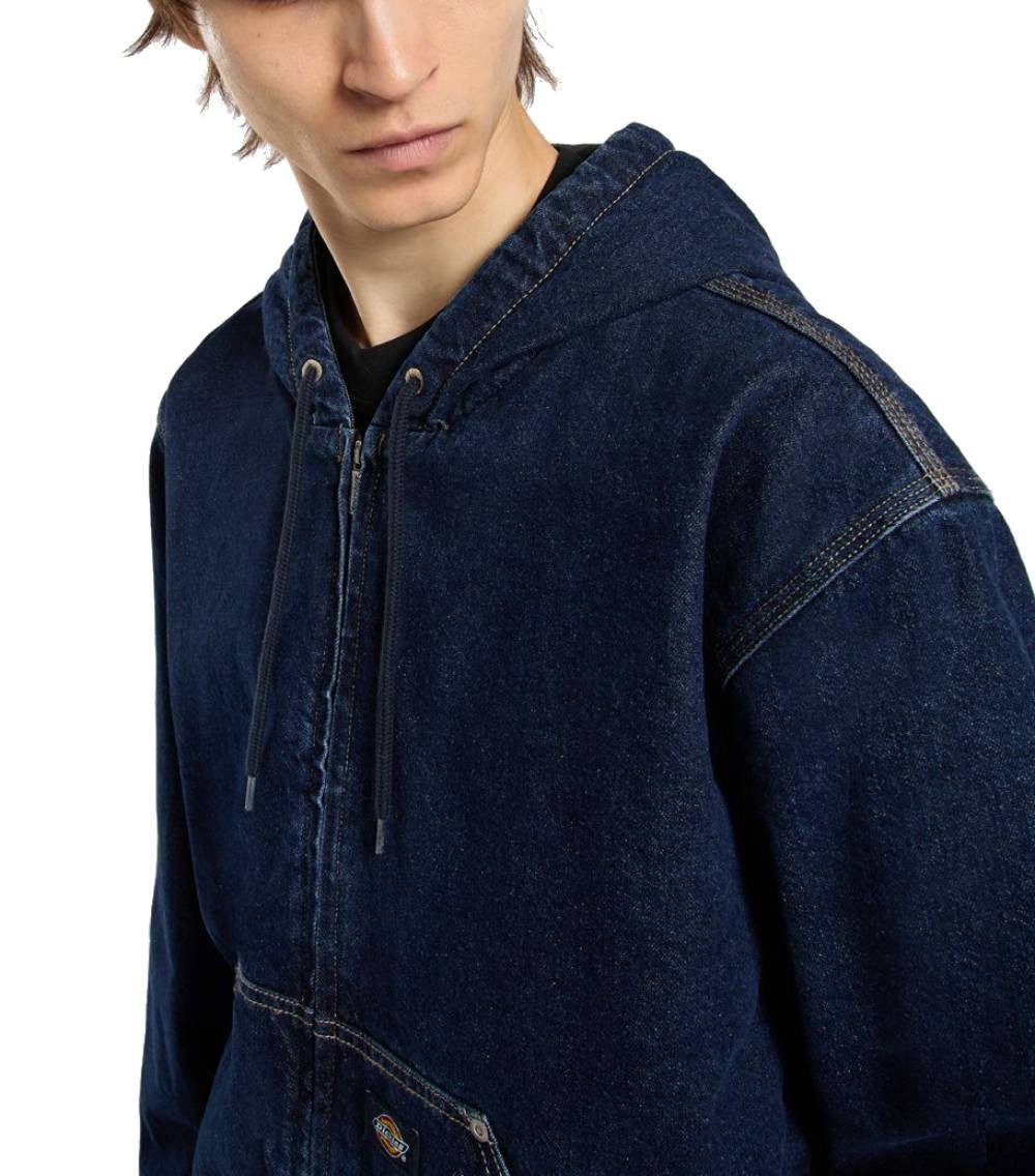 Dickies Jeansjacke Jeansjacke Dickies Hilham Hooded Jacket Kängurutasche – Bild 3 von 5