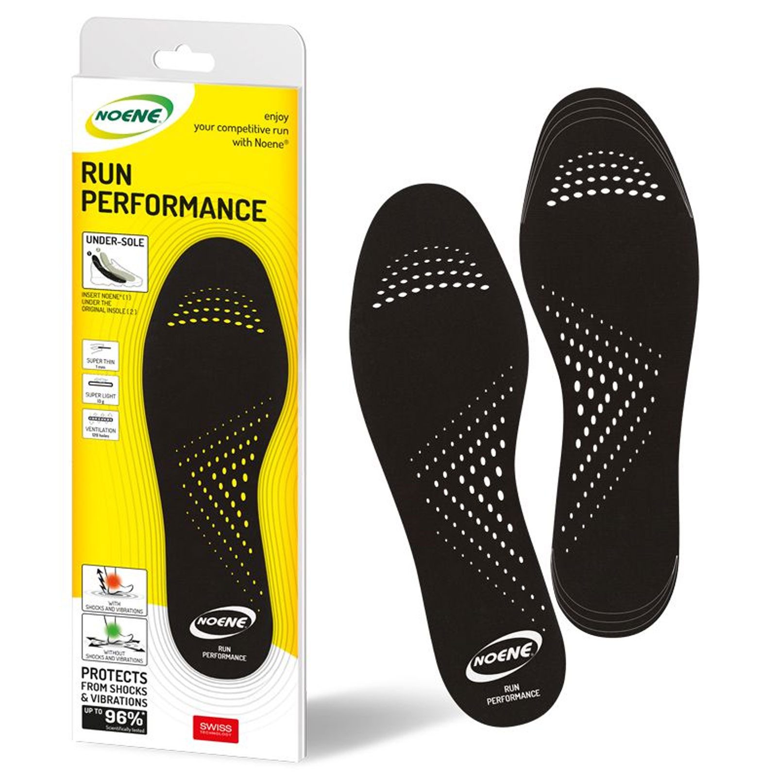 Noene Einlegesohlen Run Performance Dämpfungssohlen (1-tlg), Schützt die Gelenke