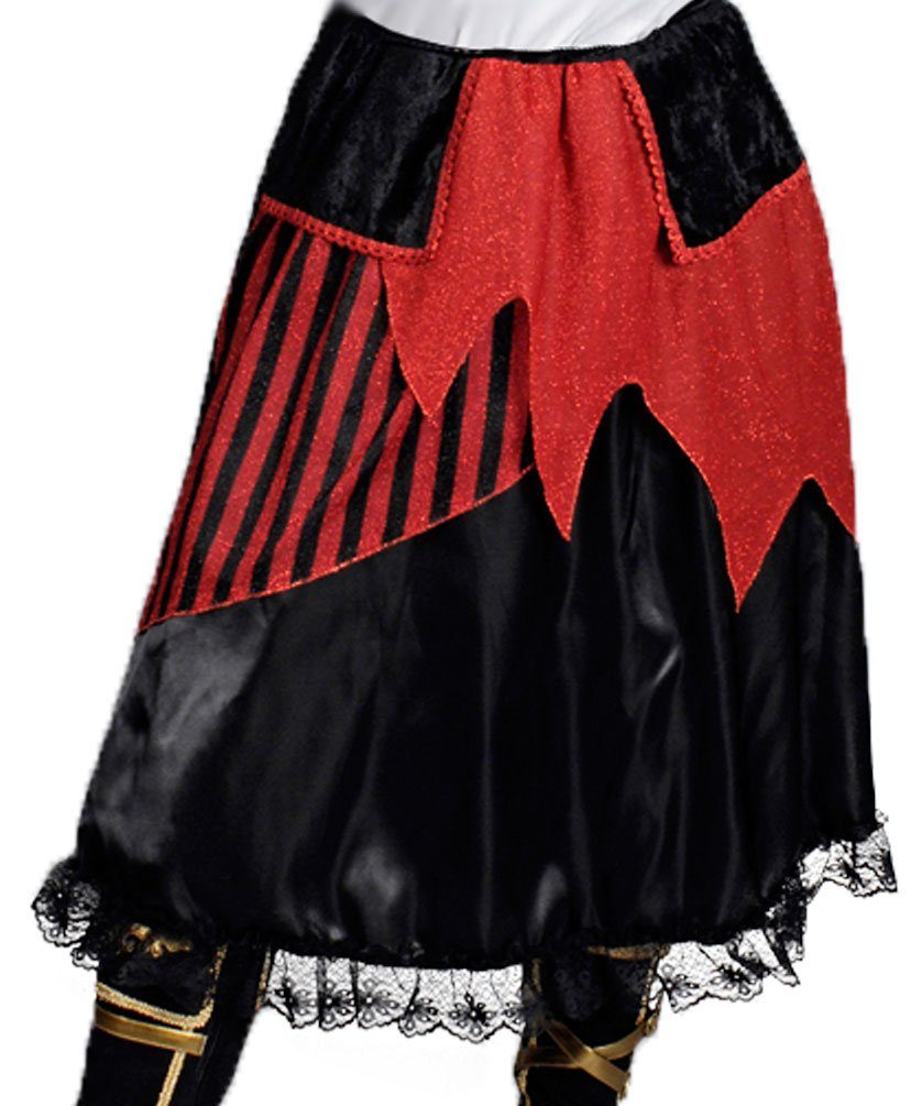 Karneval-Klamotten Piraten-Kostüm Damen Piraten-Rock Damenkostüm Piratin, F günstig online kaufen