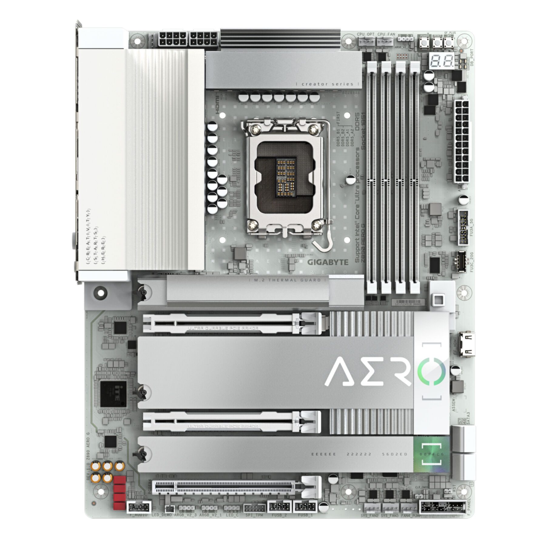 Gigabyte Z890 AERO G Mainboard - Unterstützt Intel Core Ultra Mainboard