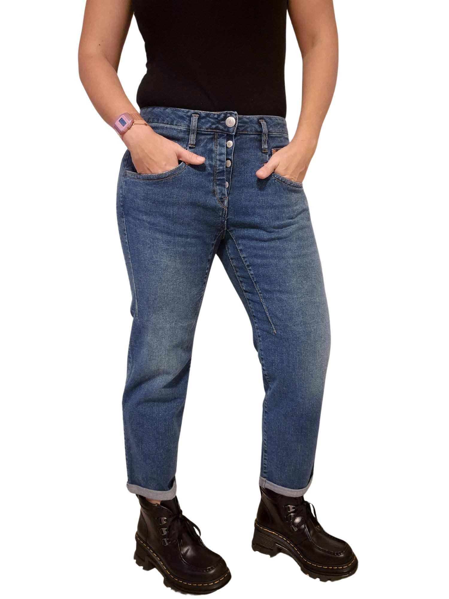 Herrlicher Boyfriend-Jeans 5840-RD202-677, Shyra Tap Boyfriend Jeans mit Bi günstig online kaufen