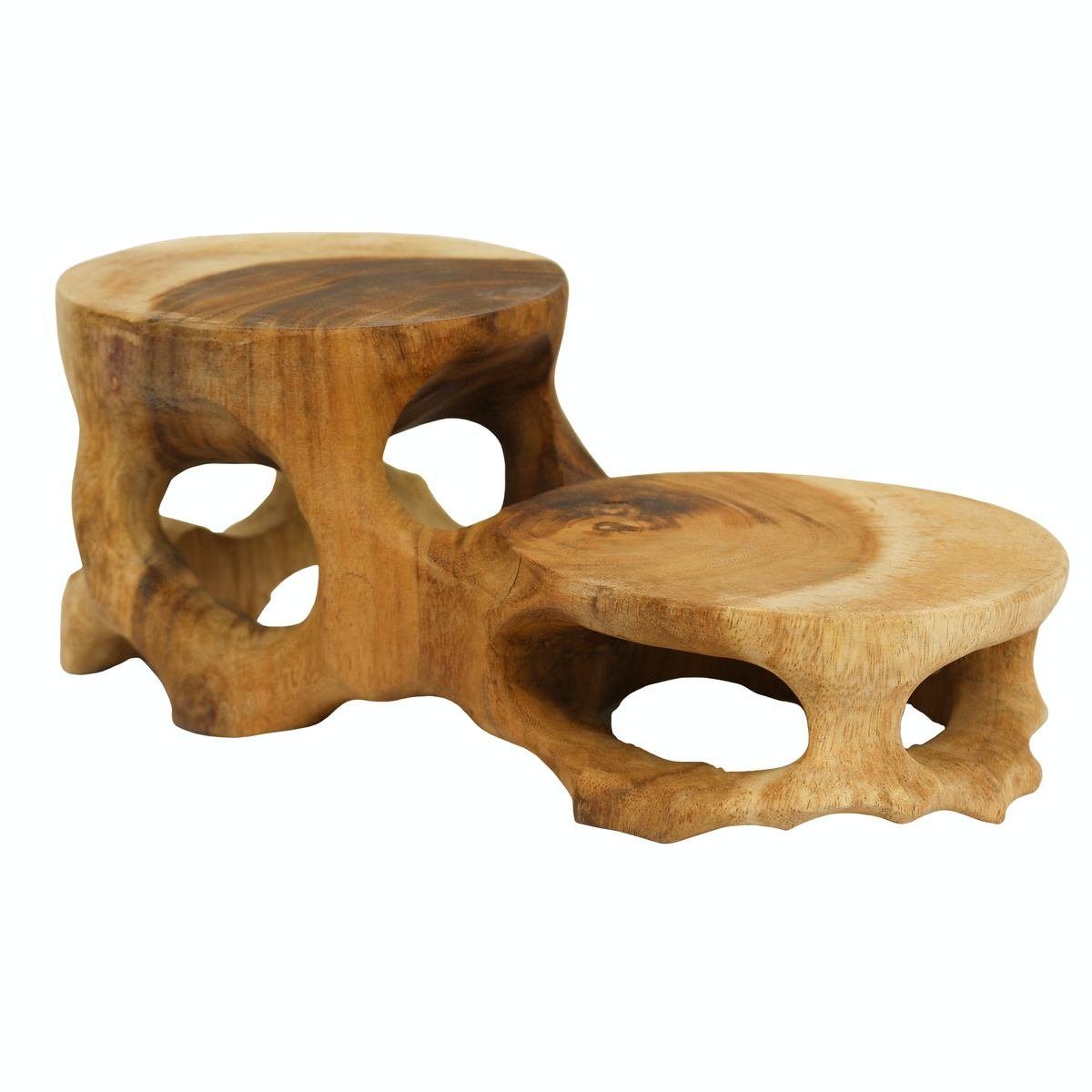 Oriental Galerie Blumenhocker Teakholz Tischchen Doppelstufe günstig online kaufen