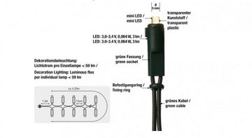 Hellum LED-Lichterkette LED-Lichterkette 30 BS warmweiß/grün, innen