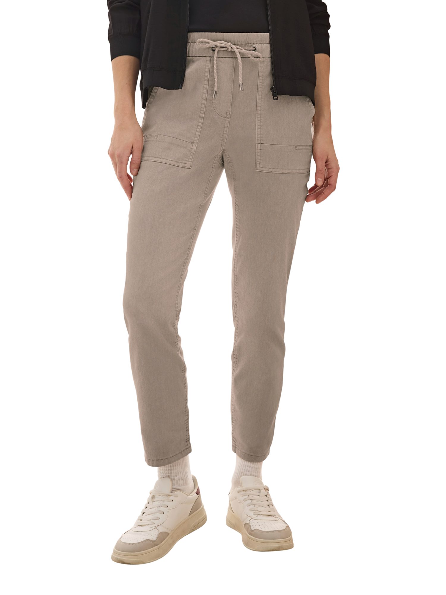 CECIL Stoffhose natur,Casual,Baumwolle,Unifarben,Casual Fit,Mittel
