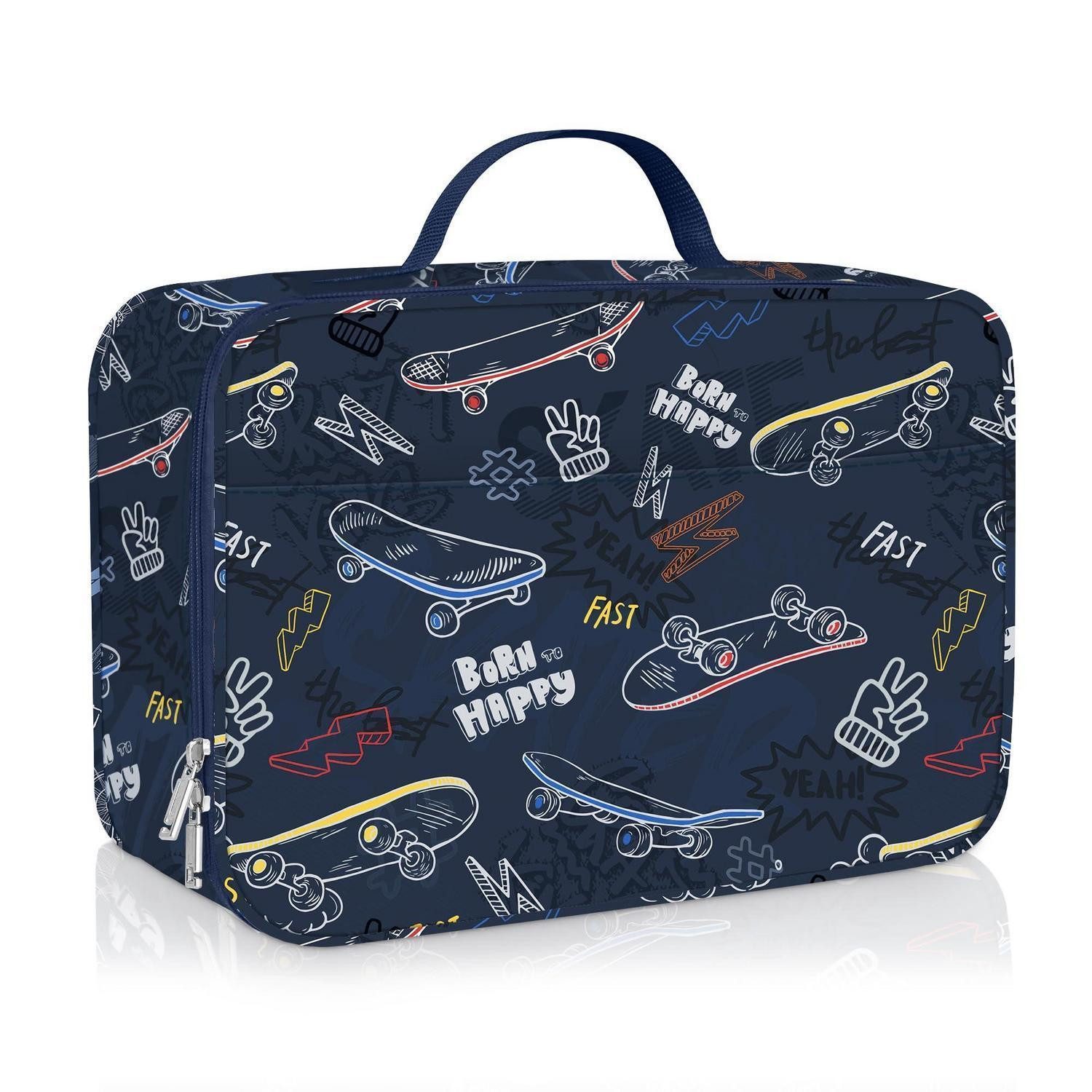 LuxusKollektion Skate Bag Kinder Lunchtasche Skateboard Blau Klein