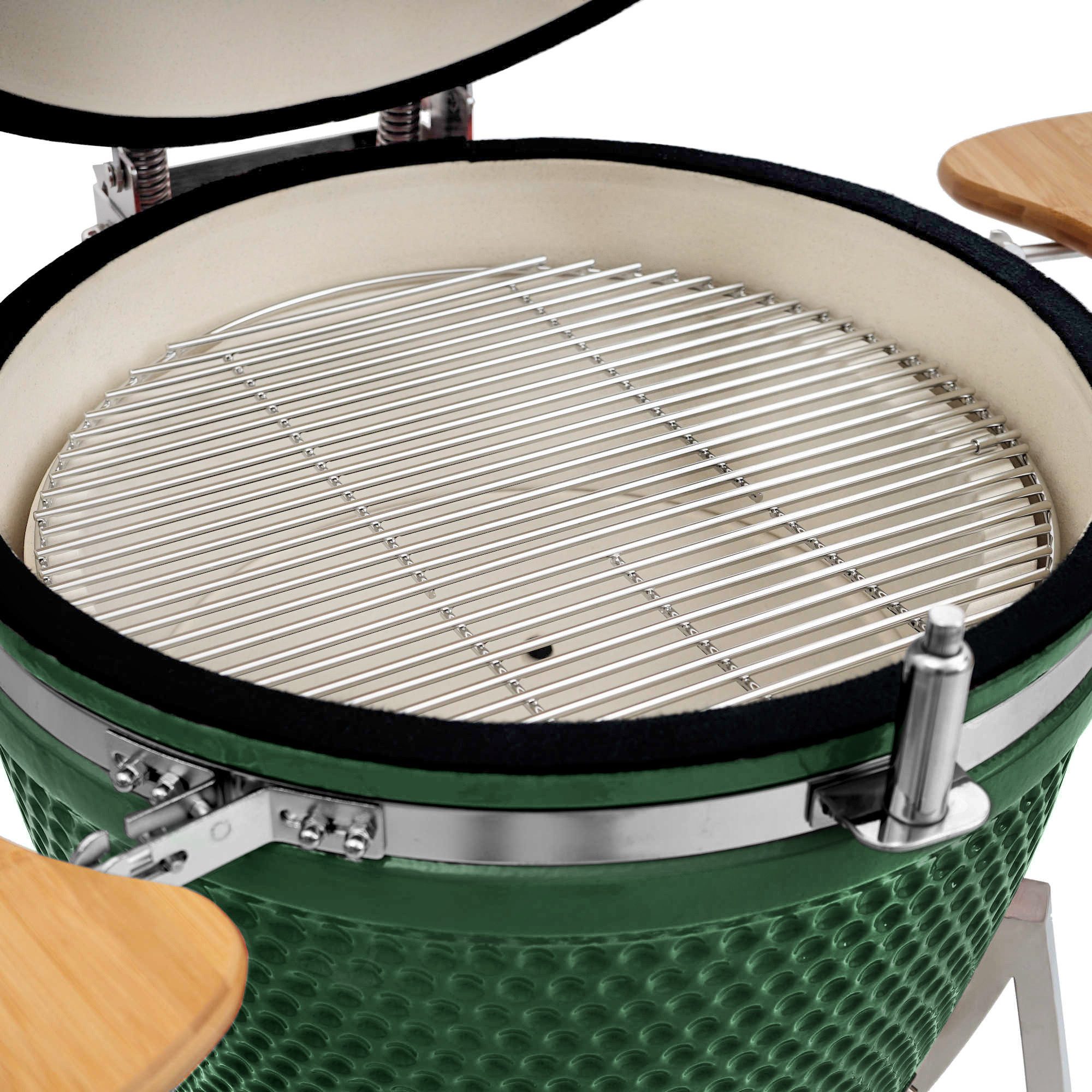 BBQ-Toro Keramikgrill Kamado Grill Holzkohlegrill "KURO" Ø 52 cm, Grün, Keramikgrill, High-End Holzkohlegrill, optimale Hitzespeicherung