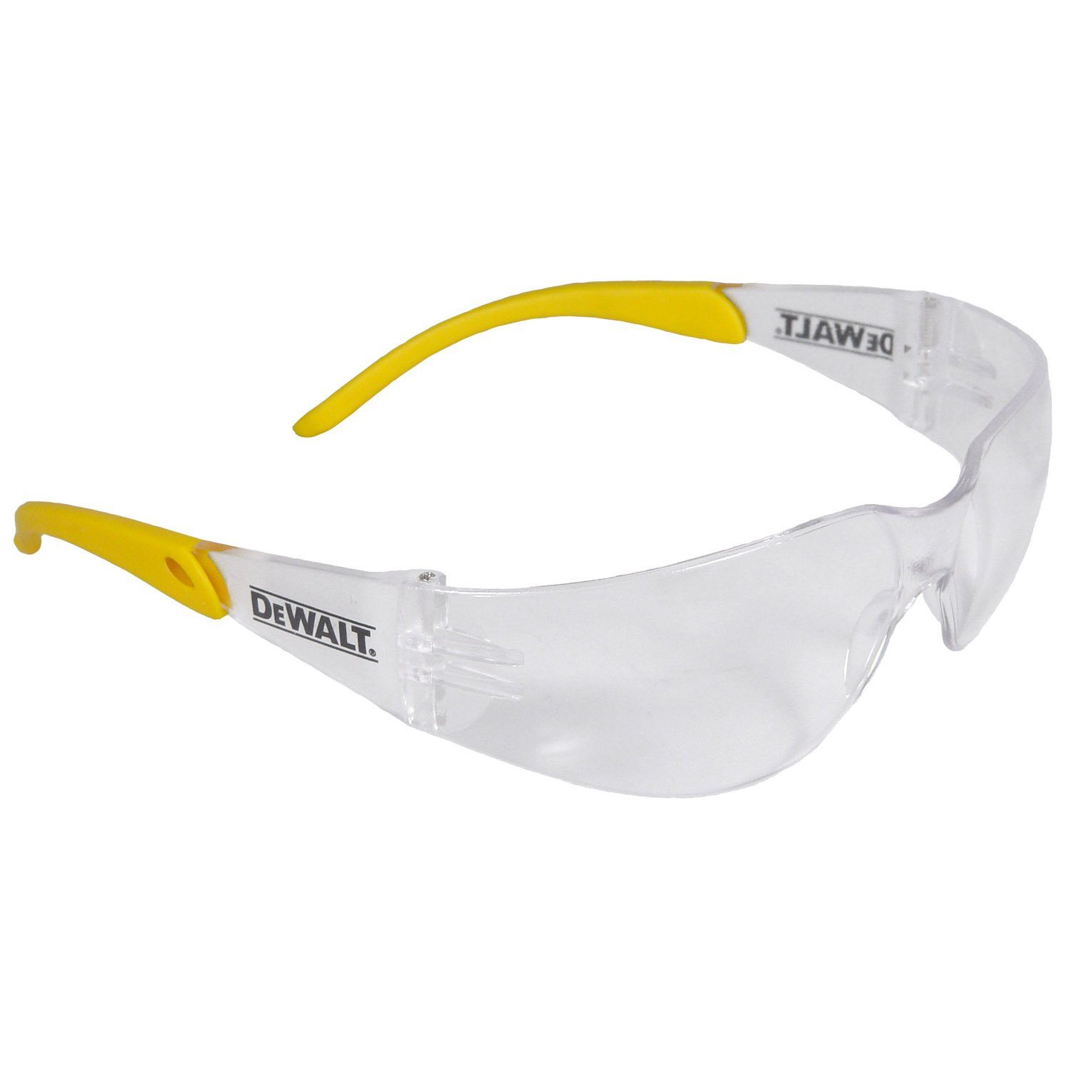 DeWalt Arbeitsschutzbrille DPG54-1DEU EN transparent u. DIN Polycarbonat-Glas, Pack), UVB-Schutz, UVA- 166, CE Protector™ (3-er Sicherheitsglas R1F