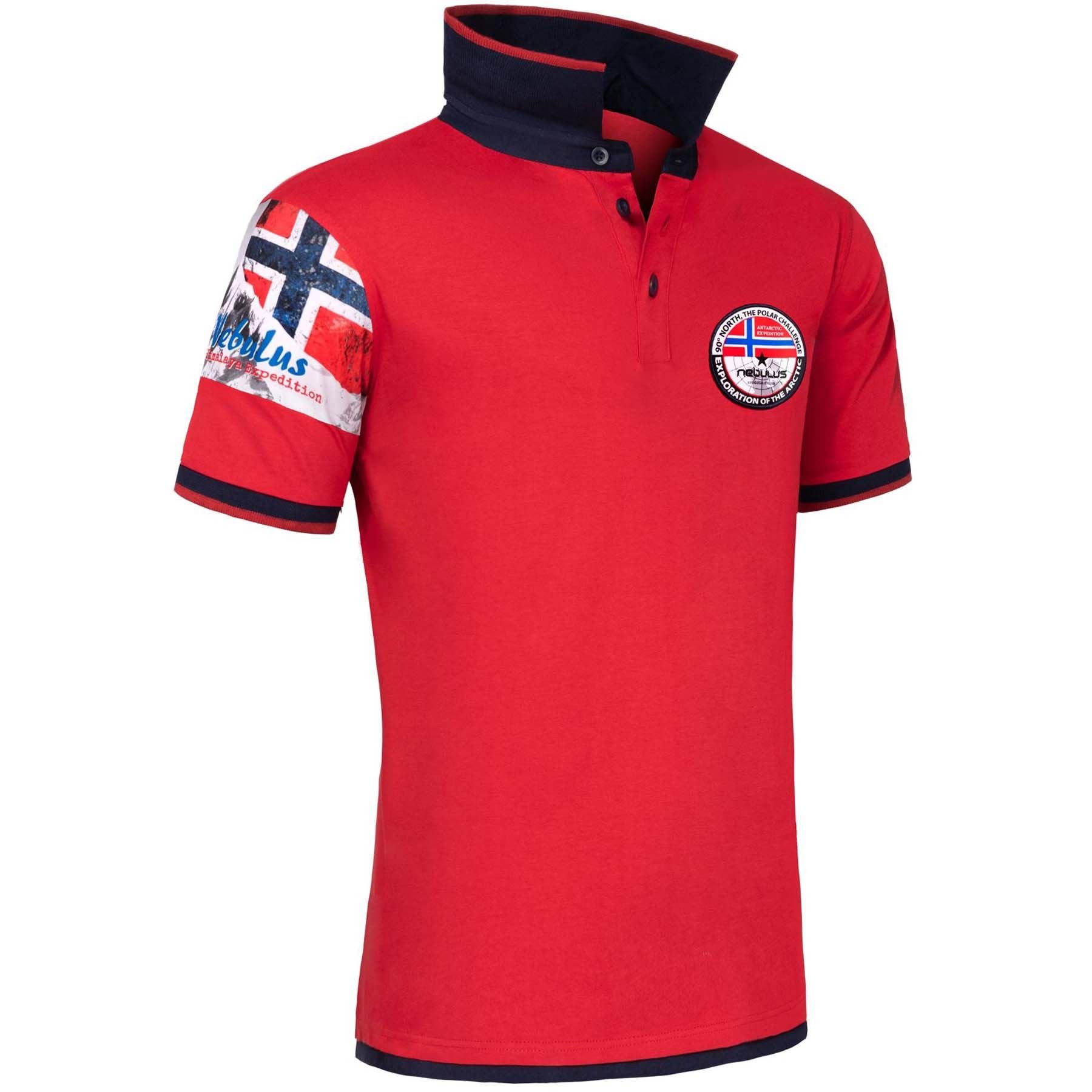 Poloshirt PARAS, P4011 - Herren, rot-navy, XXL