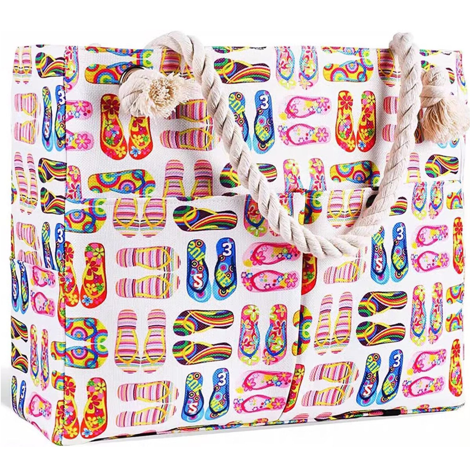 Keyura Strandtasche Badetasche XXL Familie, Groß Strandtasche mit Reißverschluss (Faltbar, Ultraleicht Badetasche, beach bag, strand tasche, Handtasche Umhängetasche Damen, Wasserdicht Sanddicht), für Urlaub Reisen Fitnessstudio Picknick und Training