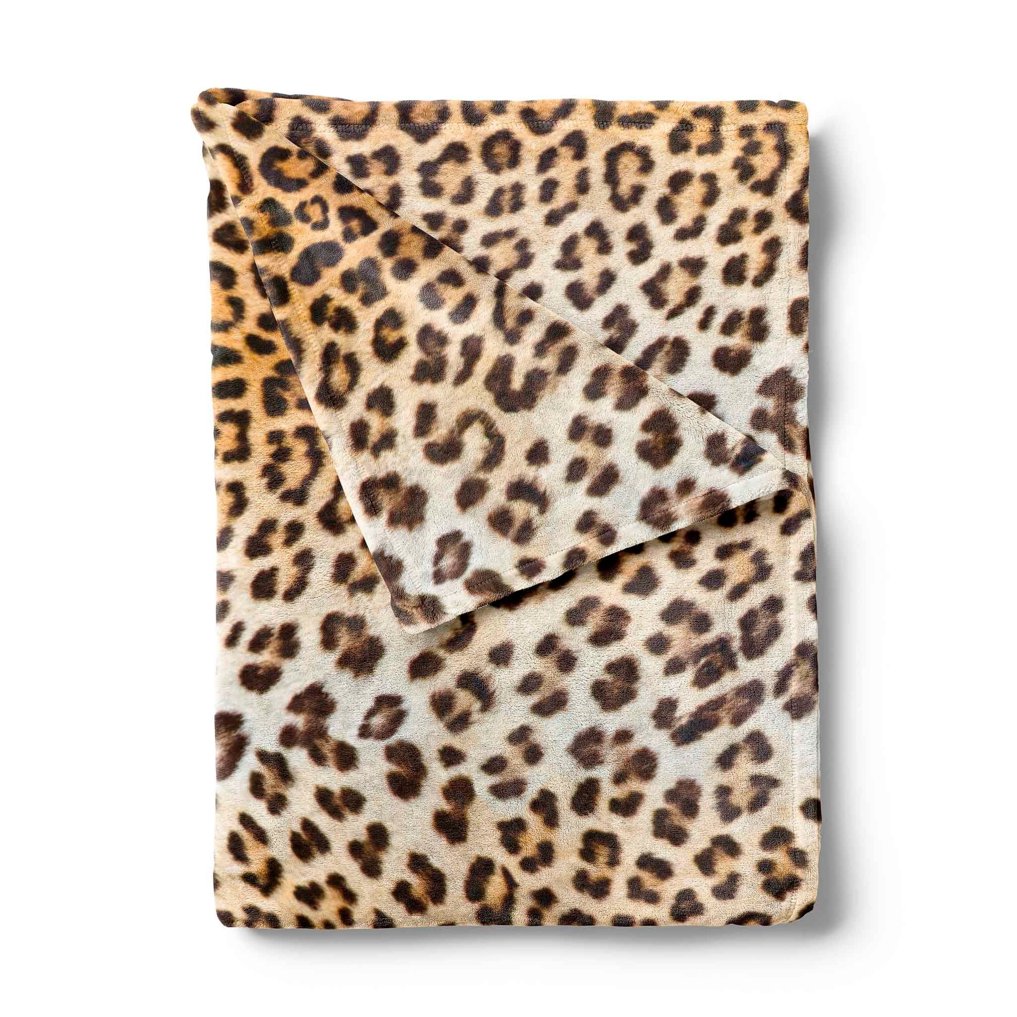 Wohndecke Leopard Plaid 140x200 Brown 140x200, günstig online kaufen