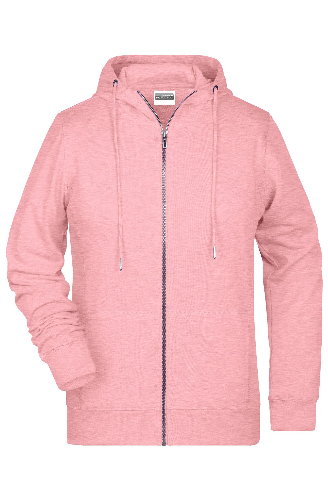 James & Nicholson Kapuzensweatjacke Leicht taillierte Damen Sweatjacke aus French Terry 8025 in Bio-Qualität
